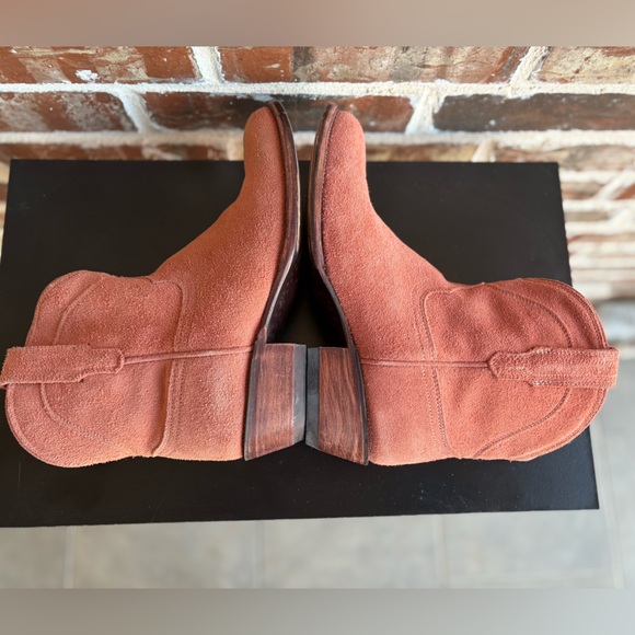 Tecovas The Lucy Cowgirl Water Resistant Suede Boots Desert Rose Size 8 - Picture 12 of 16